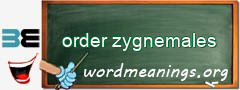 WordMeaning blackboard for order zygnemales